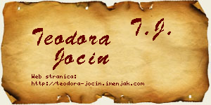 Teodora Jocin vizit kartica